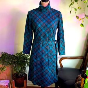 Vintage Plaid long sleeve dress by Eriko
